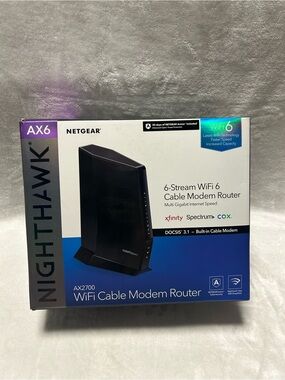 NETGEAR Nighthawk AX2700 WiFi 6 Cable Modem Router BOX ONLY